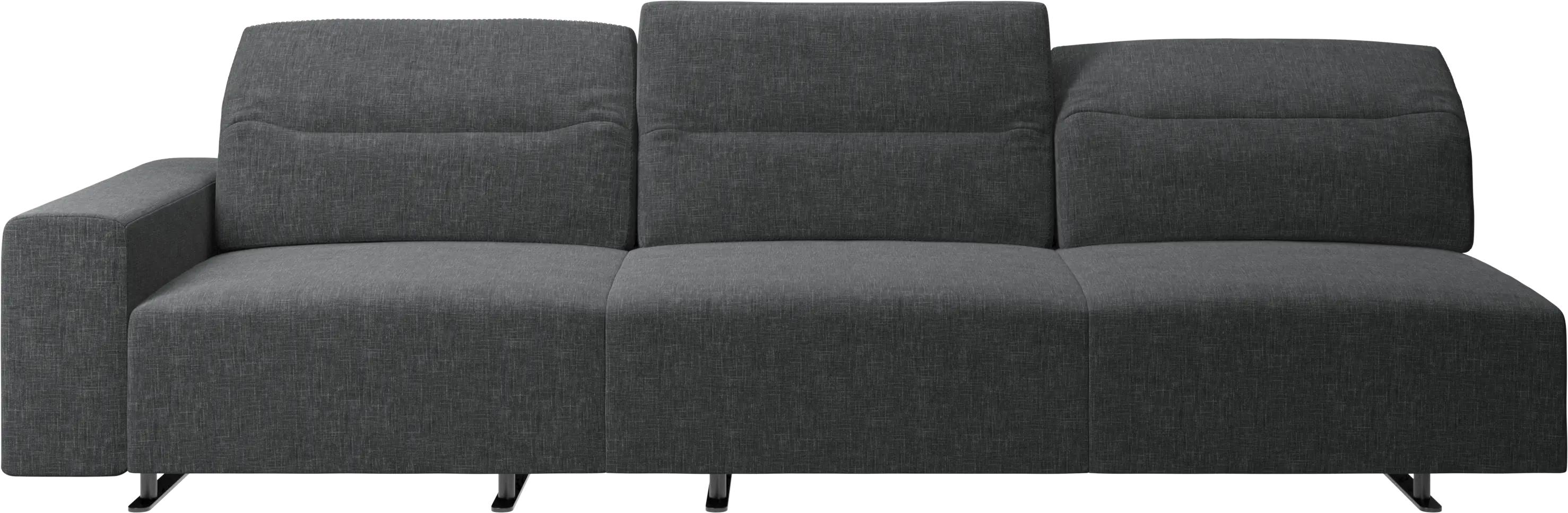 Hampton sofa with adjustable back and lounging unit right side